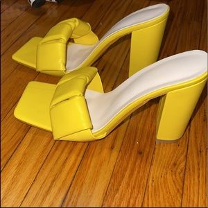 Yellow Heel Sandals